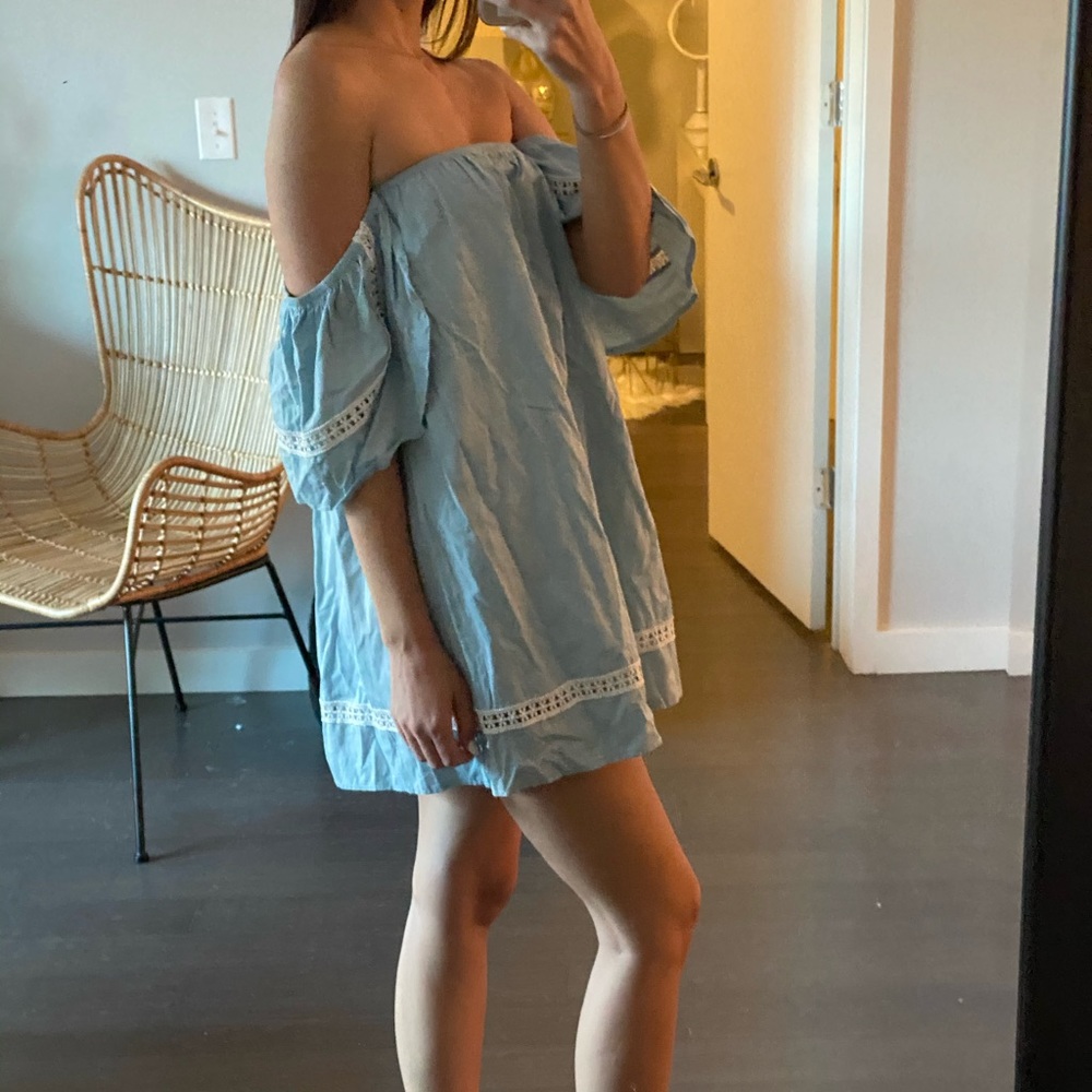 Light blue mini dress